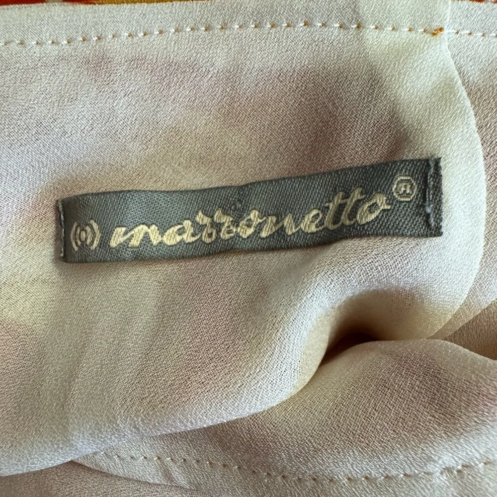 Mazzonetto Orange Psychedelic Pucci Style A-line midi skirt.Made in Italy Size 6 - Picture 6 of 9